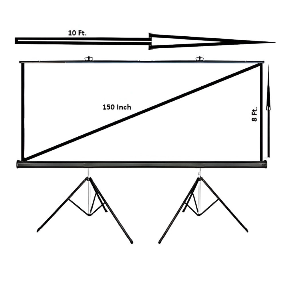 Multybyte Anti-Creased Tripod Projection Screen 8x10 (Ft.) view 2